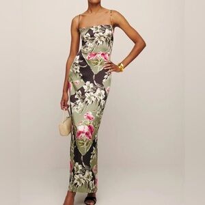 Reformation Frankie Silk Dress